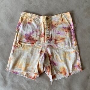 Free People Tie-Dye Bermuda Shorts NWT - size 8